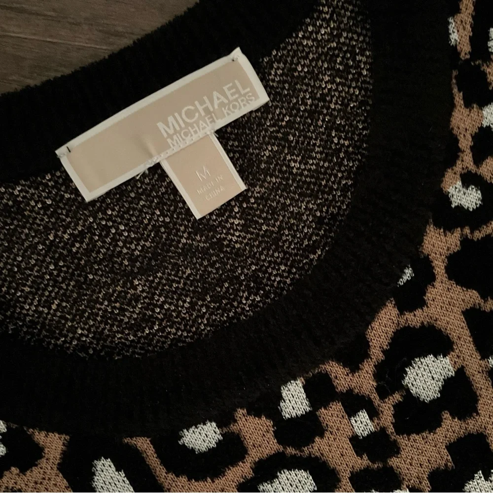NWOT Michael Kors Leopard Print Sweater Spring SS Sweater - Picture 4 of 11